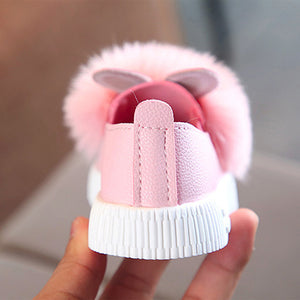 Bunny pompom sneaker for baby girl