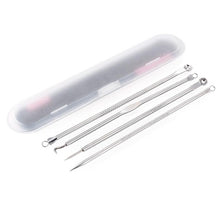 Load image into Gallery viewer, 4 Pcs/Set Acne Blackhead Removal Needles Stainless Pimple Spot Comedone Extractor Cleanser Beauty Face Clean Care Tools #236921